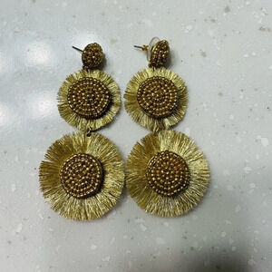 JCrew large gold earrings